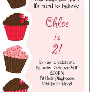 Cupcake Birthday Invitations (download Jpg..