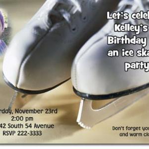 Ice Skating Birthday Invitations (download Jpg..