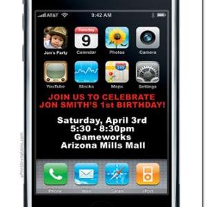 Smart Phone Texting Birthday Invitations (download..