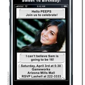 Smart Phone Texting Birthday Invitations (download..