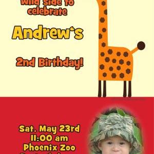Jungle Safari Zoo Birthday Invitations (download..