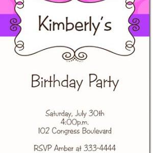 Swirly Birthday Invitations (download Jpg..