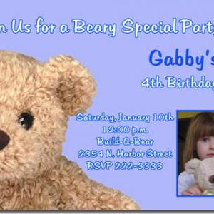 Teddy Bear Birthday Invitations (download Jpg..