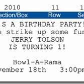 Ticket Event Birthday Invitations (download Jpg..