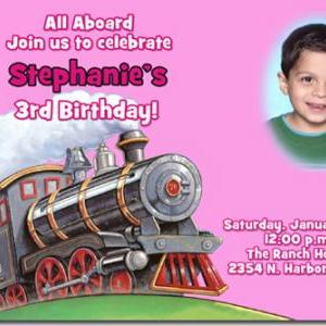Train Birthday Invitations (download Jpg..