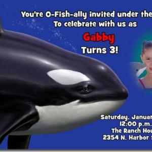 Whale Birthday Invitations (download Jpg..