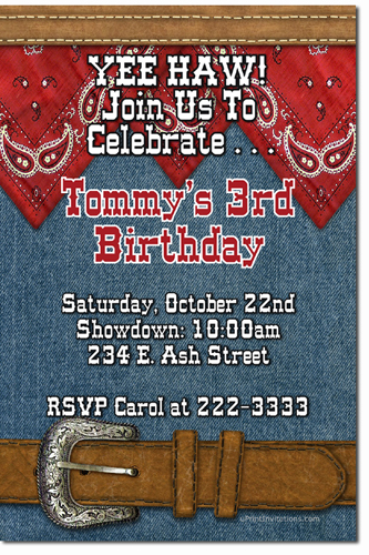 Cowboy Wanted Poster Birthday Invitations (download Jpg Immediately) Click For Additional Designs