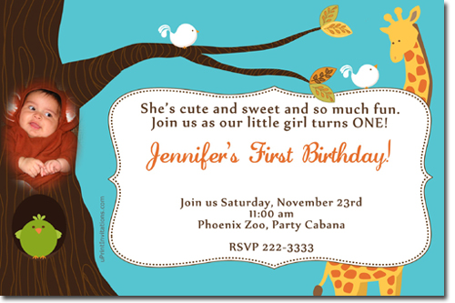 Bird Tree Birthday Invitations (download Jpg Immediately) Click For Additional Designs