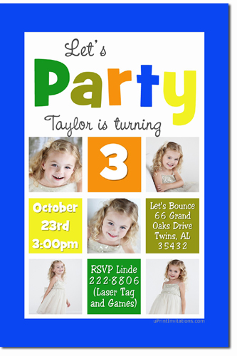 Photo Birthday Invitations (download Jpg Immediately) Click For Additional Designs